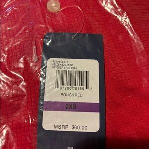 Red Izod Polo.